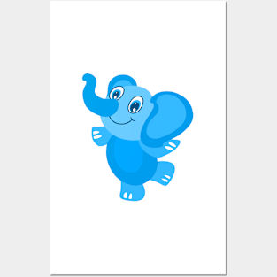 Blue Elephant Posters and Art